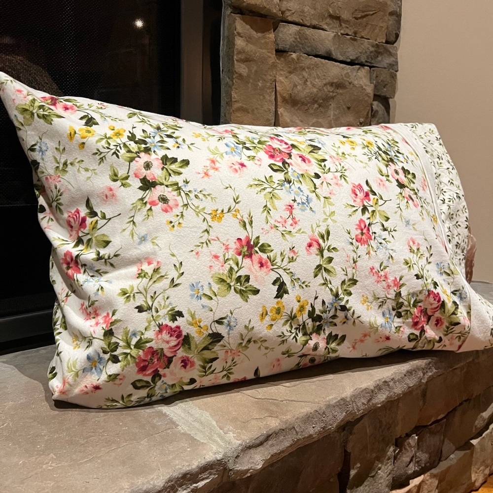 Wild Rose Flannel Standard Pillowcase